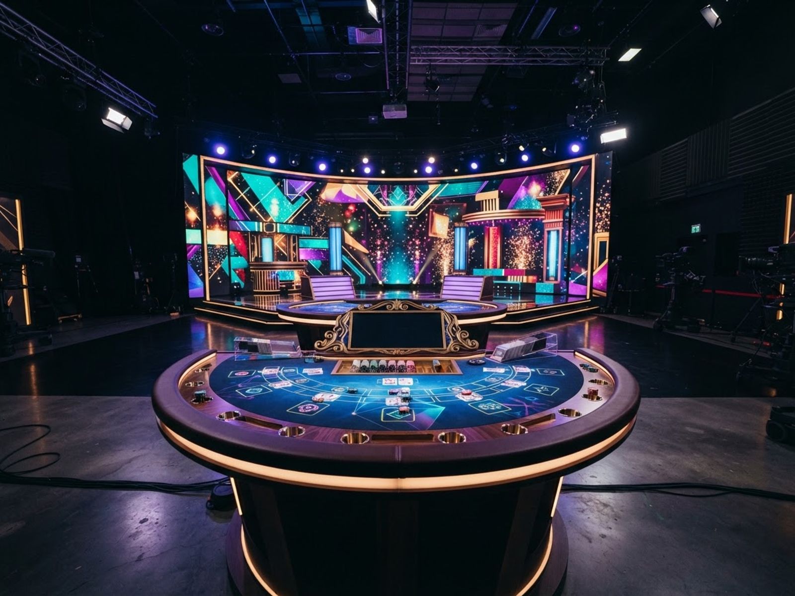 Table de jeu en direct Monte Carlo élégante